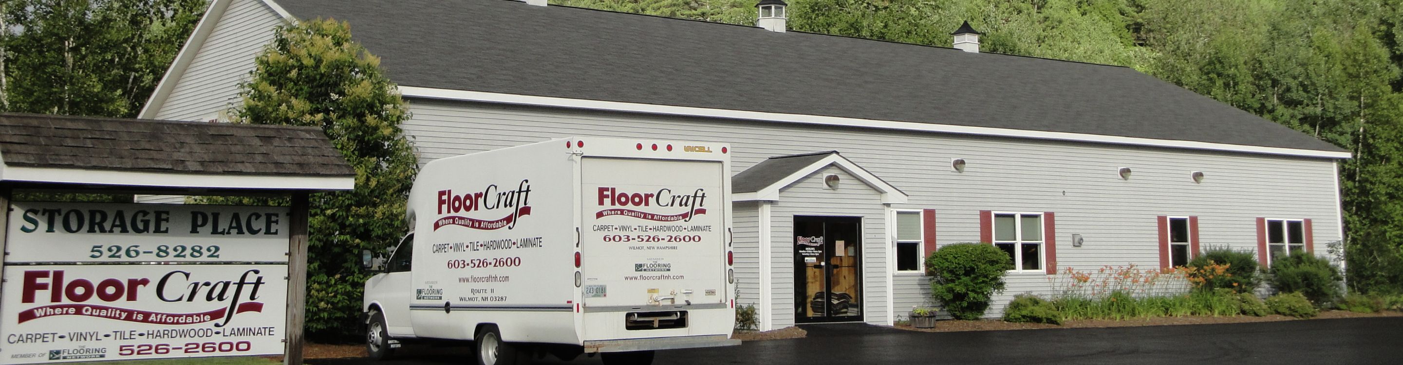 FloorCraft showroom exterior in Wilmot, NH
