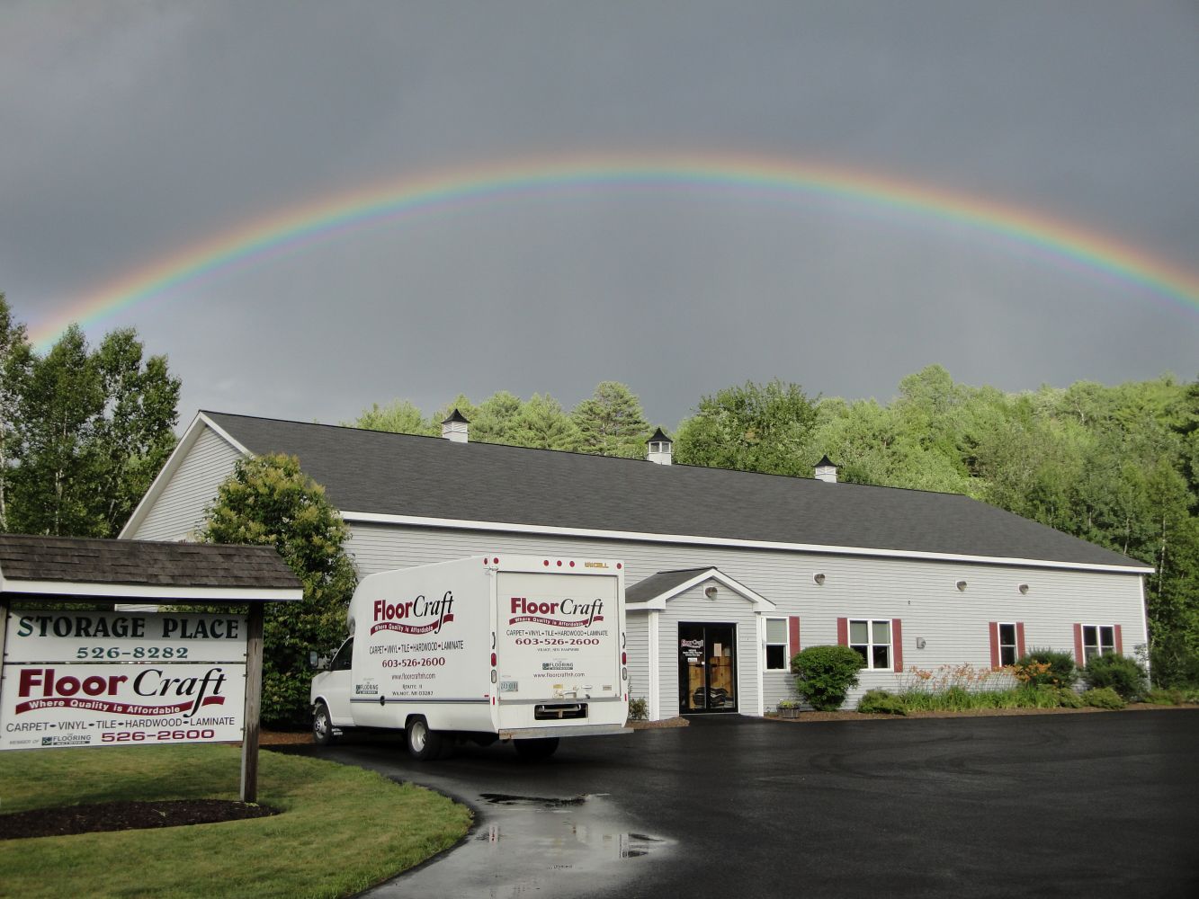 Floorcraft storefront and van
